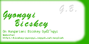 gyongyi bicskey business card